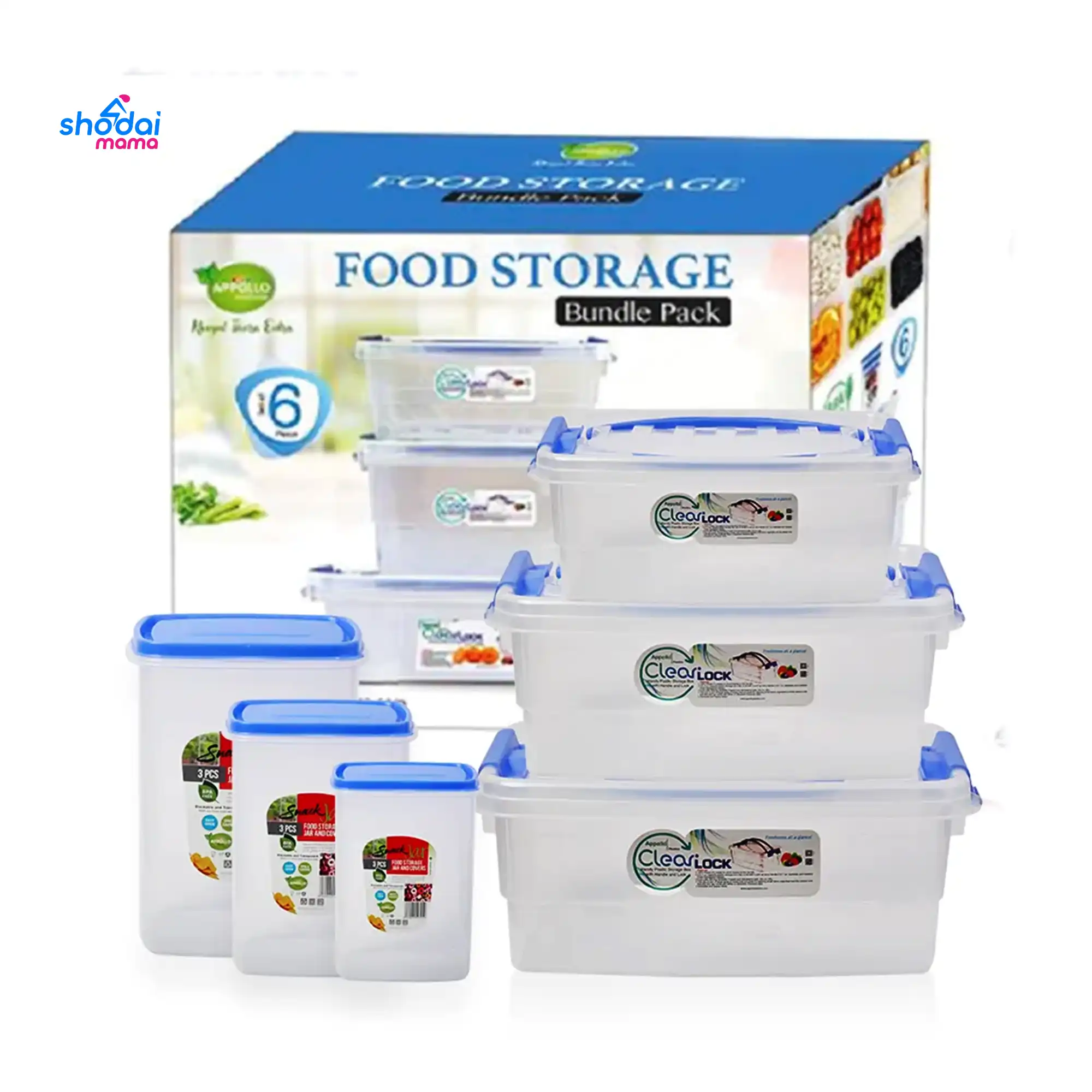 Multipurpose Mini Container-6 Pcs Set